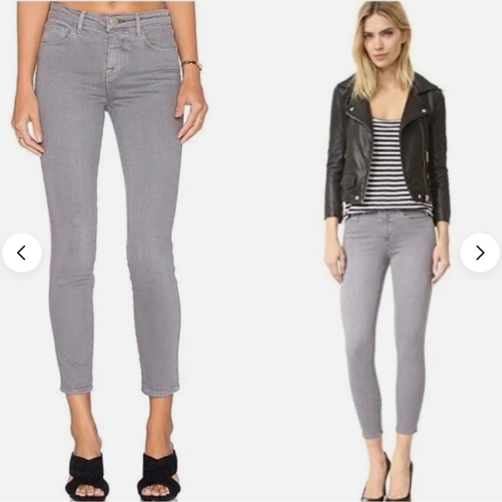 L'AGENCE Women's Margot High Rise Light Gray Skinny Jeans, size 30